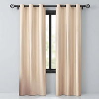 Ensemble de tringle à rideau industrielle à tube unique, noir mat, robuste et réglable pour salon et chambre