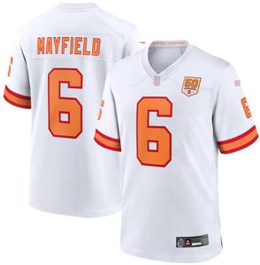 Camisetas Deportivas Cortas Transpirables con Bordado de los <span class=keywords><strong>Buccaneers</strong></span> de Fútbol Americano 2526 # Uniforme de Hombre Mayfield 6, Venta al por Mayor en China - Product Image 1