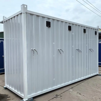 Conteneur en acier détachable de luxe 20 pieds Immeuble de bureaux mobiles pour parc extérieur Hôtel Appartement Maison Chambre Utilisation des toilettes