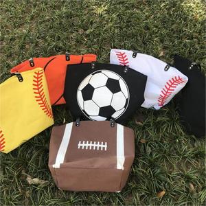 Vente en gros monogramme Sac de voyage de plage Baseball Football Basketball Softball Sport Poignée en cuir Sac <span class=keywords><strong>fourre</strong></span>-tout de sport - Product Image 2