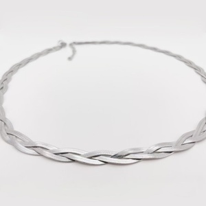 Premium Stainless Steel Layered Twisted <b>Rope</b> Necklace, Waterproof & Rustproof Hip Hop Jewelry for Anniversary Gifts - Product Image 4