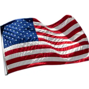 תפירת מנעול כבד ראש בד וחלונות פליז זול 5x8 רגל אמריקאי ארה""ב חיצוני דגל ארה""ב דגל קיר ארצות הברית