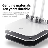 Support de tablette de bureau réglable à double bras X27 en alliage d'aluminium et acier, support de téléphone pliable pour iPad iPhone