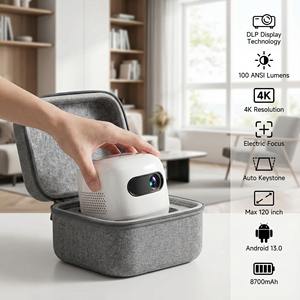 <span class=keywords><strong>Projecteur</strong></span> DLP Micro Portable 4K <span class=keywords><strong>Haut</strong></span> <span class=keywords><strong>de</strong></span> <span class=keywords><strong>Gamme</strong></span> 3D <span class=keywords><strong>Extérieur</strong></span>, Tendance 2026, Personnalisé OEM, Marque M2, IA Android 13, Haute Luminosité - Product Image 1