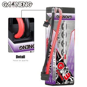Gnb Gaoneng 6000Mah 2S Hv 7.6V 130C Rc Lipo Batterij XT60 Bekabelde Hard Case 1:10 1/10 Rc racing Car Boot - Product Image 4