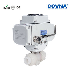 Válvula de Bola de PVDF Actuada por Plástico Resistente al Ácido CONVA DC24V 12V AC220V 110V DN15 1/2'' - Product Image 6