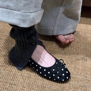 Escarpins à bout fermé à pois français pour femmes, nouvelle collection printemps 2026, élégants, rétro, imprimé léopard, ballerines à bout rond - Product Image 6