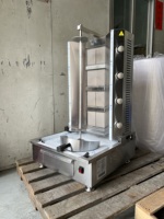 Machine à shawarma au gaz professionnelle Libermann, machine à kebab vertical automatique, machine à shawarma avec 4 brûleurs