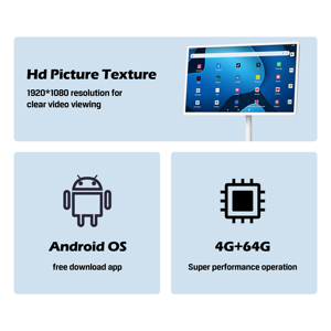 VETO Pantalla Táctil In-Cell Inalámbrica Inteligente Android para Interiores de 22-32 Pulgadas con Cámara, Animación <span class=keywords><strong>SDK</strong></span>, Batería de 4H-9H y Soporte Ajustable - Product Image 4