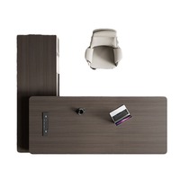Bureau de président simple moderne et léger de luxe avec combinaison de chaises ergonomiques Bureau de patron en bois pour président et directeur