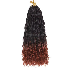 <span class=keywords><strong>Capelli</strong></span> Sintetici per Trecce <span class=keywords><strong>Africane</strong></span> all'Ingrosso, 14/20/22 Pollici, Stile Boho Crochet Riccio, River Locs Resistenti al Calore - Product Image 6