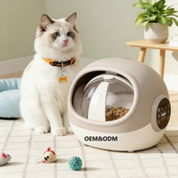 Distributeur automatique de nourriture pour chats RFID pour animaux de compagnie, anti-vol, enregistrement vocal, distributeurs de nourriture pour chats à puce avec porte à capteur