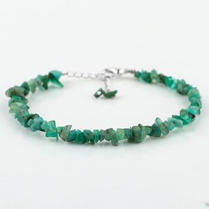 Pulsera de cristal con pepitas de esmeralda natural para mujer, joyería de 8 pulgadas, pulsera de cuentas crudas, regalo para ella - Product Image 3