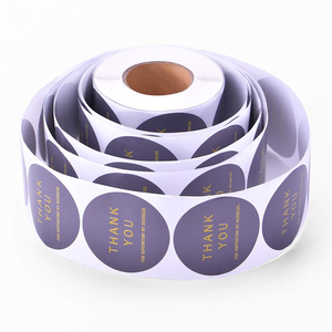 Etiquetas térmicas directas redondas autoadhesivas circulares, rollo de pegatinas multiusos para embalaje - Product Image 3
