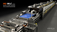 Chaîne de production de biscuits fins et sandwichs entièrement automatique en acier inoxydable, alimentée au gaz, modèle White Lover, nouvelle génération