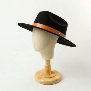 Nuevo Sombrero Fedora de Fieltro de Lana con Decoración de Cuero Estilo Vaquero para Niños y Niñas - Product Image 5