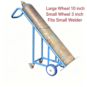 1. Chariot à roulettes pour bouteille de gaz simple, robuste, en acier au carbone, avec poignée ergonomique pour le soudage en usine - Product Image 2