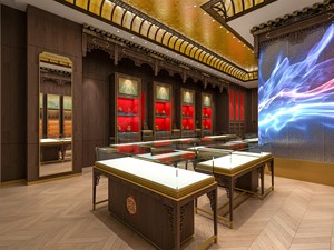 Sang trọng tùy chỉnh bằng gỗ thủy tinh đồ trang sức hiển thị truy cập Trường hợp với LED chiếu sáng và lưu trữ ở phía dưới - Product Image 6