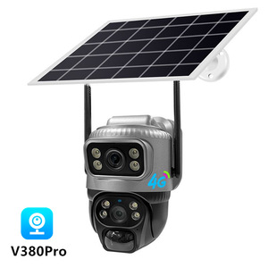 Cámara de Vigilancia Solar V380Pro de Doble Lente, Cámara de Seguridad Inalámbrica 4G para Exteriores con Almacenamiento en la Nube y Audio Bidireccional - Product Image 1