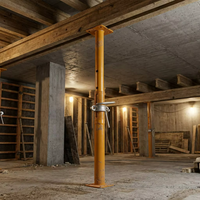 Poteau de soutènement télescopique réglable en acier Q235 thermolaqué pour échafaudage de construction et coffrage