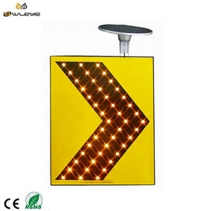 Panneau de signalisation routière solaire LED OWLEYE avec lumière clignotante, panneau de sécurité routière en aluminium pour les projets de construction de routes <span class=keywords><strong>et</strong></span> autoroutes - Product Image 3