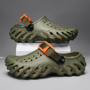 Deran OEM – Tongs décontractées pour hommes, style croco, antidérapantes, en EVA, à bout tendance, en PVC, pour intérieur/extérieur/plage, imprimées, en PU et plastique - Product Image 1