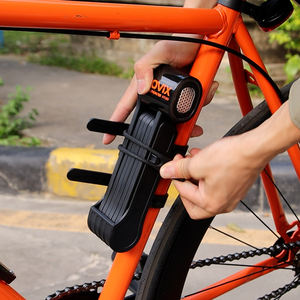 Verrouillage de vélo portable en acier au manganèse de haute qualité <span class=keywords><strong>Alarme</strong></span> de sécurité durable <span class=keywords><strong>avec</strong></span> fonction de pliage de clé pour motos et vélos - Product Image 2