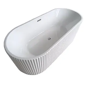 67inch Acrylic bathtub supplier wholesale freestanding tub adult white Hot sale installation hotel engineering factory outlet