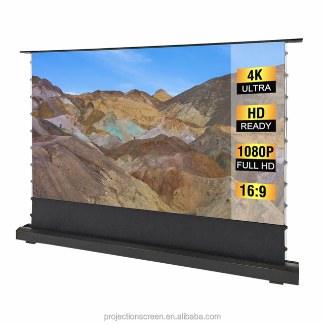 ALR CBSP Motorised Floor Rising Projector Screen 120"16:9 HD 4K Electric Projector Screen for Indoor Home Cinema Movies Office