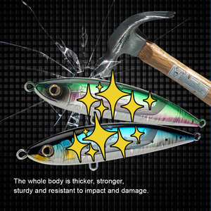 Honoreal Popula Sinking Fishing Lure 150mm 60g Pencil Bait Stickbait <span class=keywords><strong>Plus</strong></span> Lure con Flash Flake per Acqua Salata Oceanica - Product Image 6