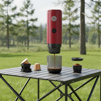 Petits appareils électroménagers de cuisine de couleur verte, cafetière USB pour cadeaux d'affaires, logo personnalisé, machine à café d'extérieur