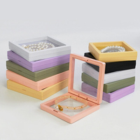 Vitrine carrée en plastique transparent pour vente en gros, cadre flottant 3D en PE, support de rangement pour badges, gemmes, bijoux, boucles d'oreilles, lunettes, personnalisable