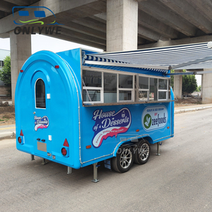 ONLYWE Nouvelle Conception Remorque Alimentaire Camion de Restauration Bleu à Double Essieu pour Pizza, Café, BBQ, Crème Glacée, Hot-Dogs - Vente Chaude - Product Image 4