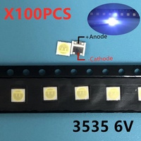 50-100PCS 2W 6V 3V 1W 3535 SMD LED pour remplacement des diodes de rétroéclairage LCD TV Innotek, application de réparation de diodes de rétroéclairage TV