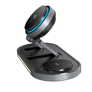 Station de charge sans fil magnétique pliable <span class=keywords><strong>3</strong></span> en 1 Qi2.2 25W Peltier avec plaque de refroidissement pour iPhone Samsung IWatch <span class=keywords><strong>AirPods</strong></span> Buds - Product Image 2