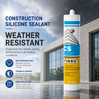 Scellant en silicone flexible résistant à l'eau de 300 ml, forte adhérence pour les joints des murs extérieurs, des fenêtres, des portes et des panneaux sandwich