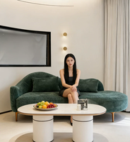 Ensemble de canapés modulaires modernes en tissu corduroy, canapé en forme de L, meubles de salon, canapé confortable et grand, luxe