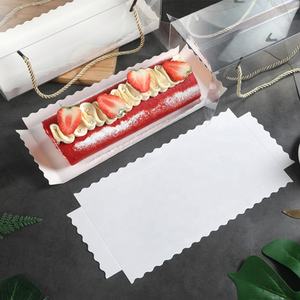Contenitore <span class=keywords><strong>per</strong></span> Torte in Plastica Trasparente Rettangolare con Manico, Portatile, <span class=keywords><strong>per</strong></span> <span class=keywords><strong>Pasticcerie</strong></span> e Negozi di Dolci - Product Image 4