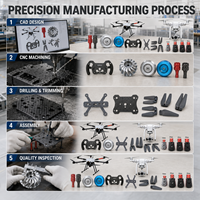 Accessoires de drone usinés sur mesure par CNC, pièces d'insertion de formes spéciales, OEM ODM, faible MOQ, solution de conception gratuite