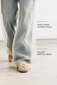 Jeans en denim organza taille haute, coupe droite ample et large, respirants, décontractés, pour l'été, style OOTD, haute qualité, vente en gros de vêtements - Product Image 5