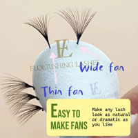 Vente en gros de cils individuels en cachemire faits à la main 0.03-0.20mm extensions de faux cils naturels longs fabriqués avec de la fibre PBT coréenne