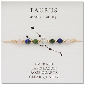 महिलाओं के लिए गो2बोहो राशि जन्मदिन के उपहार के लिए एडजस्टेबल न्यूनतम क्रिस्टल बीड ब्रेसलेट हैंडमेड गहने - Product Image 4