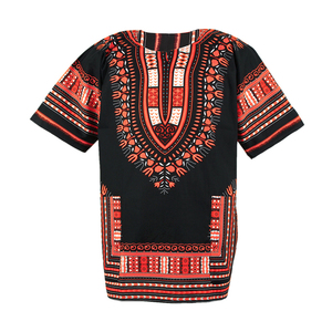 คอลเลคชั่นพิเศษเฉพาะ CRAFTSHUB เสื้อเชิ้ตผ้าฝ้ายแอฟริกันสำหรับทุกเพศ แขนสั้น ทรงปกติ ระบายอากาศได้ดี มีสไตล์ ลายชนเผ่าแอฟริกัน - Product Image 1