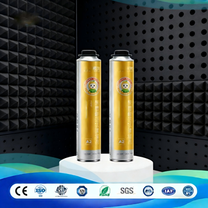 Mousse polyuréthane en spray Yaqi, liquide, monocomposant, adhésif et scellant pour isolation et barrière acoustique - Product Image 1