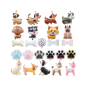 Balon dekorasi pesta balon hias Foil anjing hewan kartun lucu bentuk kustom pabrik - Product Image 1