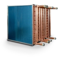 Intercambiador de Calor para Refrigerador y Calentador de Aire, Serpentín de Enfriamiento DX para Agua Caliente, Tubo de Cobre, Aleta de Aluminio Azul, Condensador Seco, Serpentín Evaporador