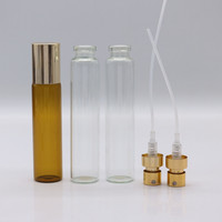 Bouteille de parfum jetable en verre Transparent, avec pompe à sertir, Spray, 10/15/20/30 ML, pièces