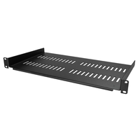 Étagère de serveur ventilée 1U | Étagère universelle 1U avec bords de protection pour support d'équipement de 19 pouces