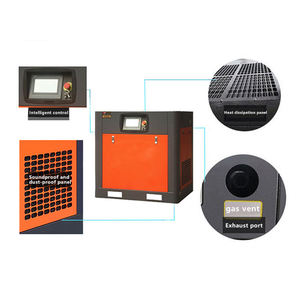 Compresseur d'air à vis rotatif intégré 10HP VFD 7.5KW avec sécheur frigorifique et réservoir, haute efficacité - Product Image 5