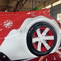 Manège portable de Noël : Mini voiture volante montée sur remorque
